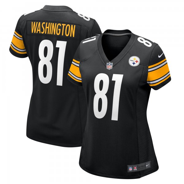 Women's Pittsburgh Steelers Scotty Washington Nike  Black  Game Jersey