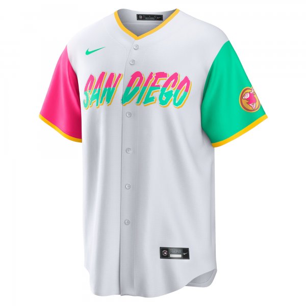 Men's San Diego Padres Manny Machado Nike White City Connect Replica Player Jersey