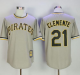 Mitchell And Ness Pittsburgh Pirates #21 Roberto Clemente Grey Throwback Stitched MLB Jersey