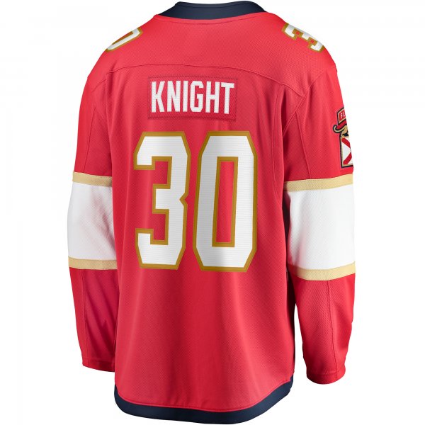 Men's Florida Panthers Spencer Knight Fanatics Red Home Breakaway Replica Jersey