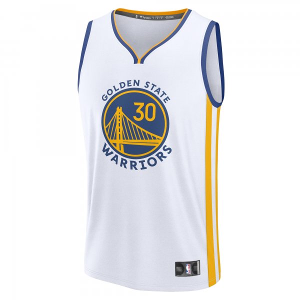 Men's Golden State Warriors Stephen Curry Fanatics White Fast Break Replica Player Jersey - Association Edition