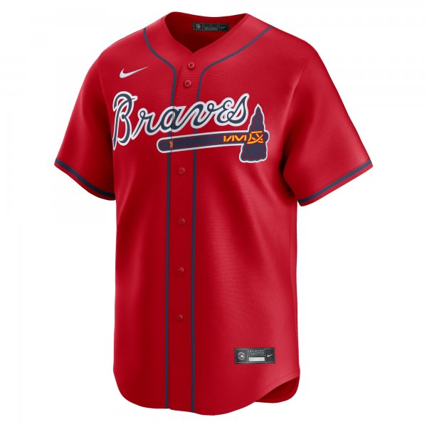 Men's Atlanta Braves  Nike Red  Alternate Limited Custom Jersey