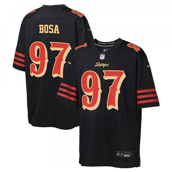 Youth #97 Nick Bosa San Francisco 49ers Nike 2025 Rivalries Collection Game Black Jersey