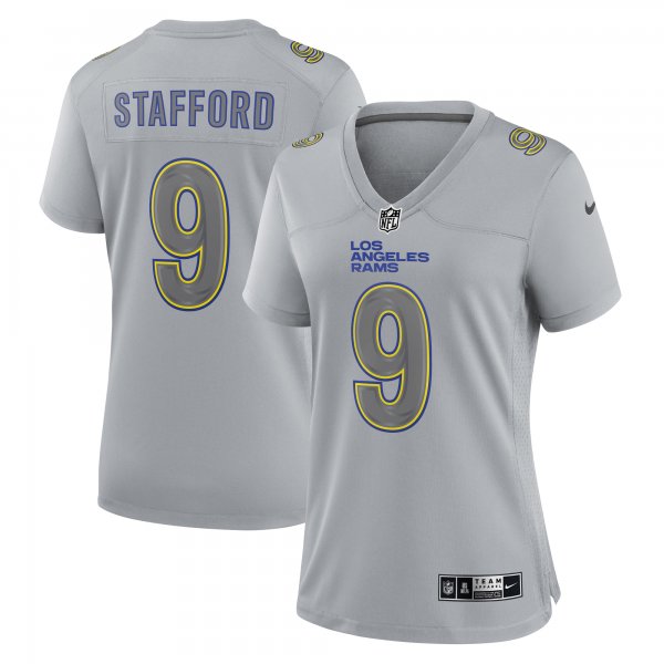 Women's Los Angeles Rams #9 Matthew Stafford Nike Gray Atmosphere Fashion Game Jersey