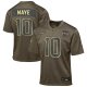 Youth #10 Drake Maye New England Patriots Nike 2025 Salute to Service Game Olive Jersey