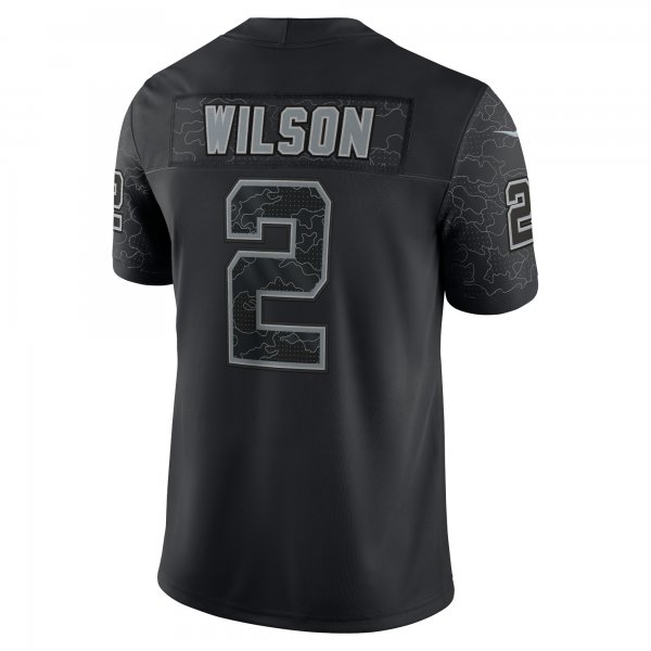 Men's New York Jets Zach Wilson Nike Black RFLCTV Limited Jersey