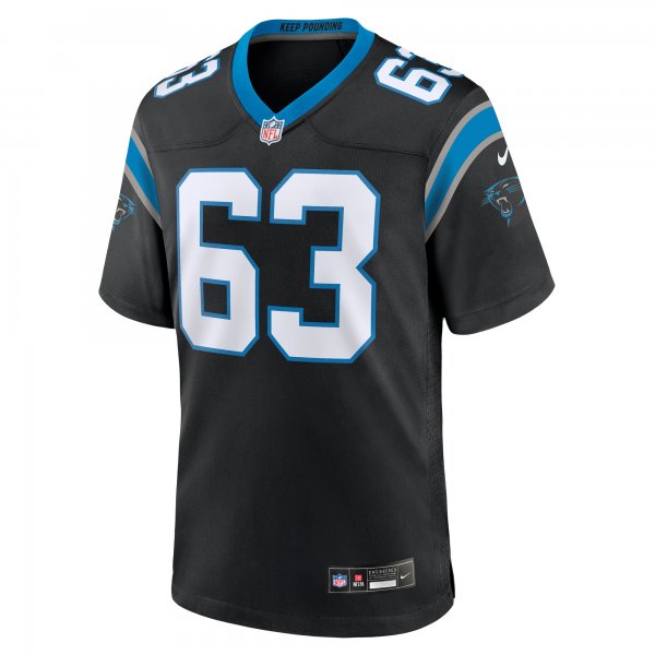 Men's Carolina Panthers Austin Corbett Nike Black Team Game Jersey