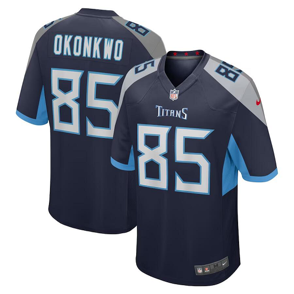 Men's Nike Tennessee Titans #85 Chigoziem Okonkwo Navy Limited Player NFL Jersey