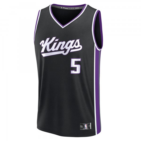 Youth Sacramento Kings De'Aaron Fox Fanatics Black Fast Break Replica Player Jersey - Icon Edition