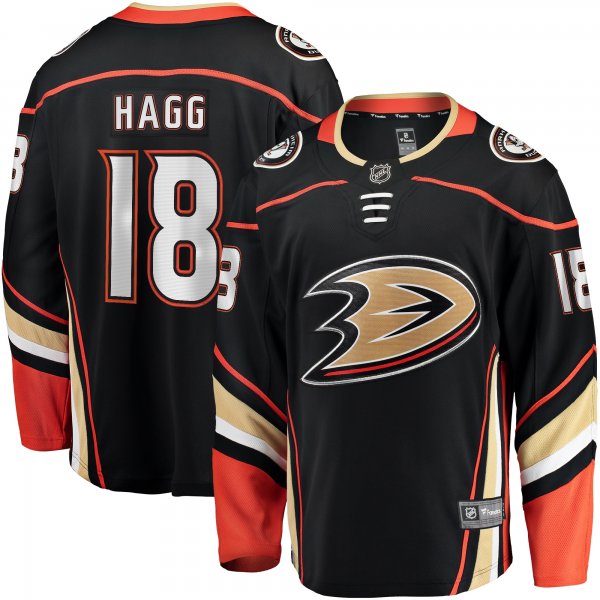 Men's Anaheim Ducks Robert Hagg Fanatics Black Home Breakaway Jersey