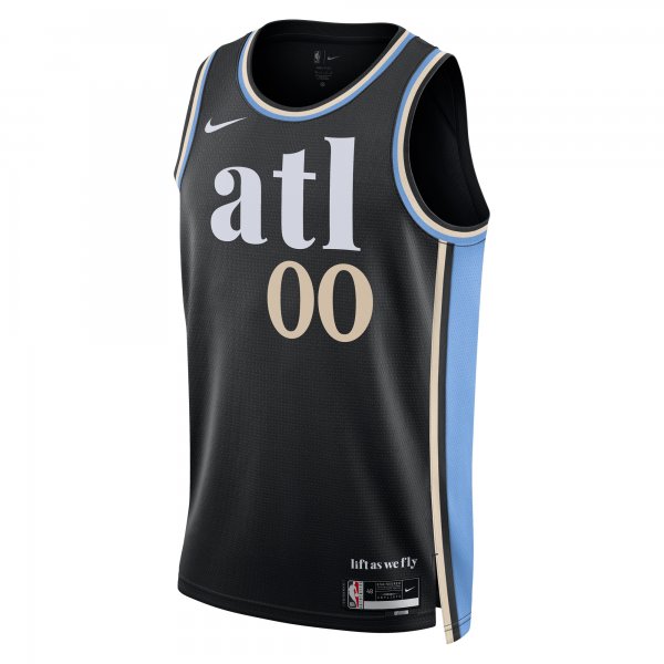 Unisex Atlanta Hawks  Nike Black 2023/24 Custom Swingman Jersey - City Edition