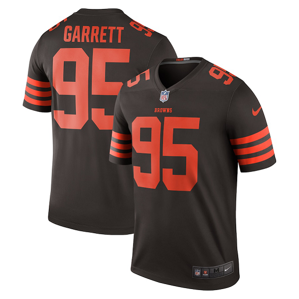 Men's Cleveland Browns #95 Myles Garrett Nike Brown Player Legend Jersey