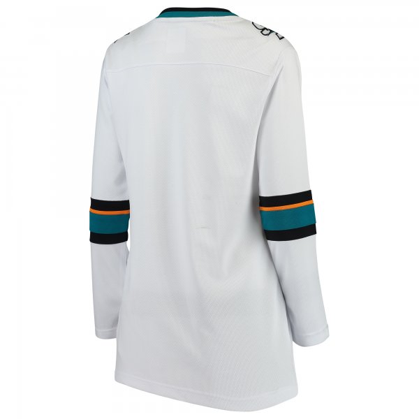 Women's San Jose Sharks Fanatics White Away Breakaway Jersey