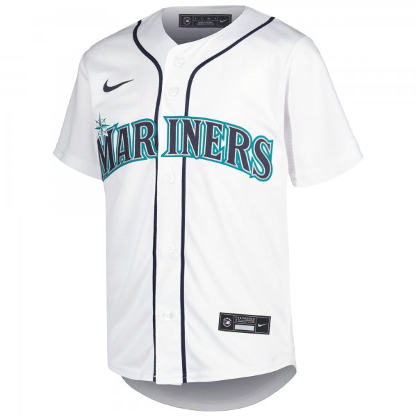 Youth Seattle Mariners Julio RodrÃÂ­guez Nike White Home Replica Player Jersey