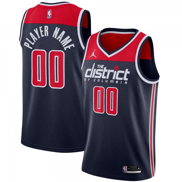 Men's Washington Wizards Jordan Brand Navy Swingman Custom Jersey - Statement Edition