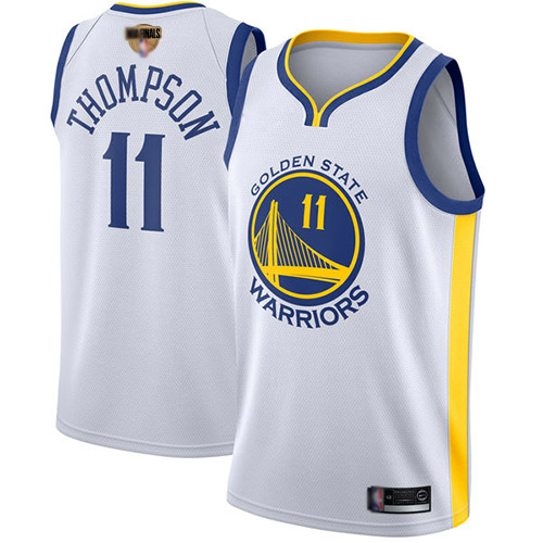 Golden State Warriors #11 Klay Thompson White 2019 Finals Bound Women's NBA Swingman Association Edition Jersey