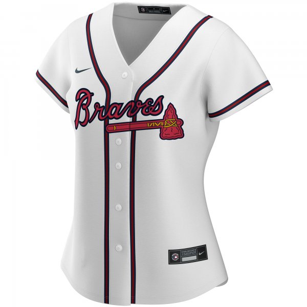 Women's Atlanta Braves Nike White Home Replica Custom Jersey