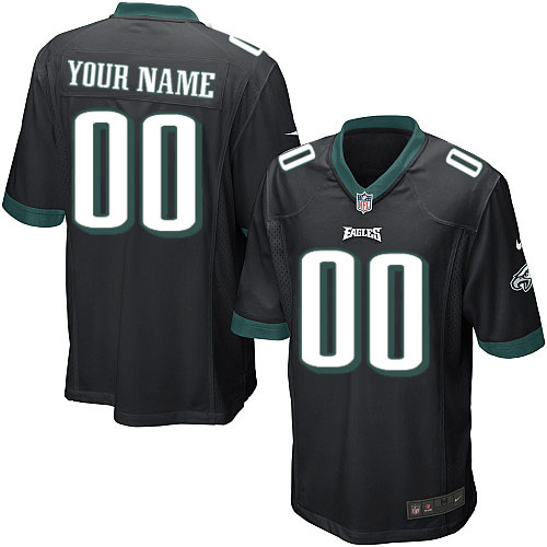 Nike Philadelphia Eagles Customized Black Stitched Elite Youth NFL Jersey