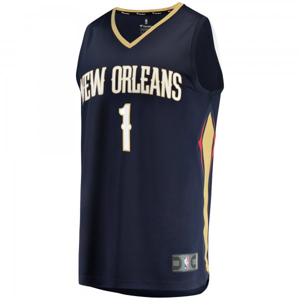 Men's New Orleans Pelicans Zion Williamson Fanatics Navy Fast Break Replica Jersey - Icon Edition