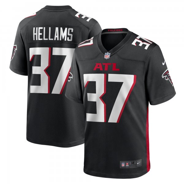 Men's #37 DeMarcco Hellams Atlanta Falcons Nike Team Limited Black Jersey