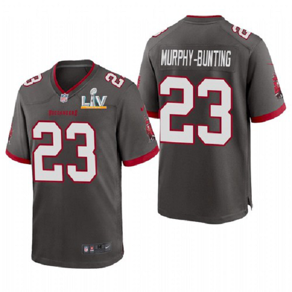 Men's Tampa Bay Buccaneers Sean Murphy-Bunting Pewter 2021 Super Bowl LV Jersey