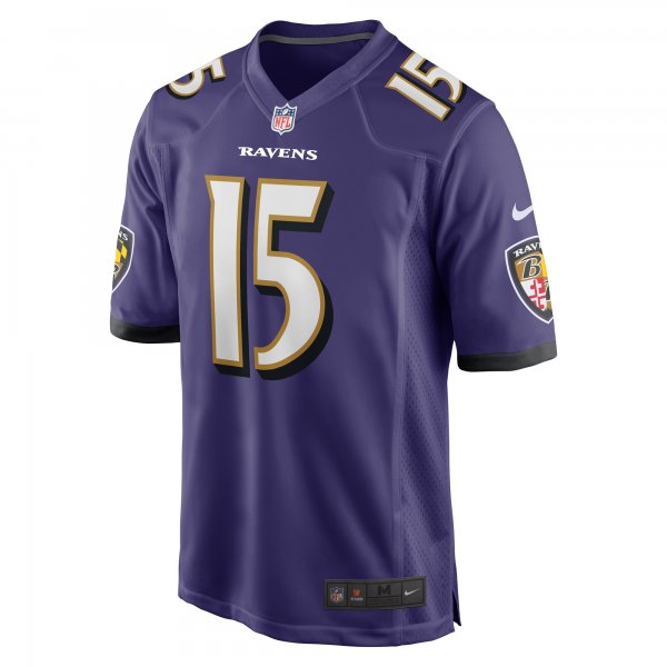 Men's Baltimore Ravens Nelson Agholor Nike Purple Game Jersey