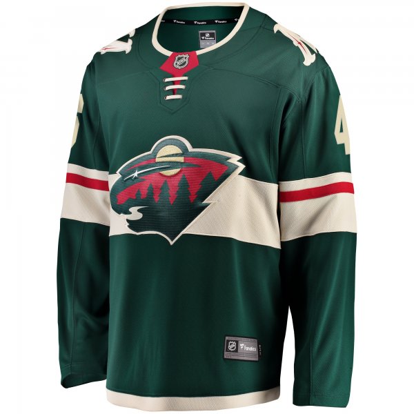 Youth Minnesota Wild Jared Spurgeon Fanatics Green Breakaway Player Jersey