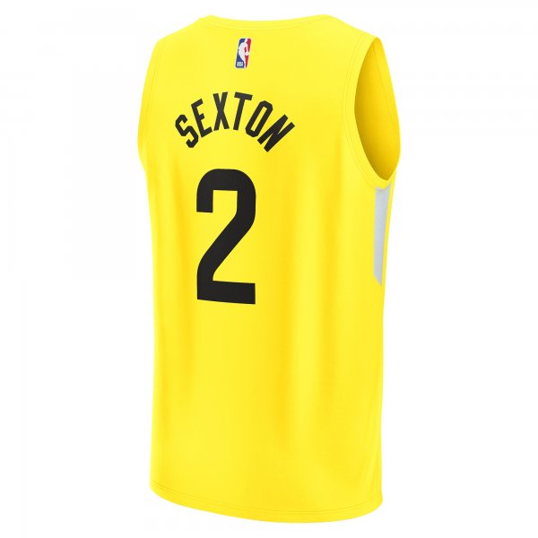 Men's Utah Jazz Collin Sexton Fanatics Yellow Fast Break Replica Player Jersey - Icon Edition