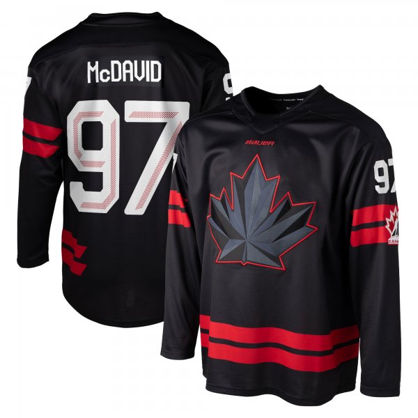 Men's #97 Connor McDavid Black Hockey Canada 2026 Jersey