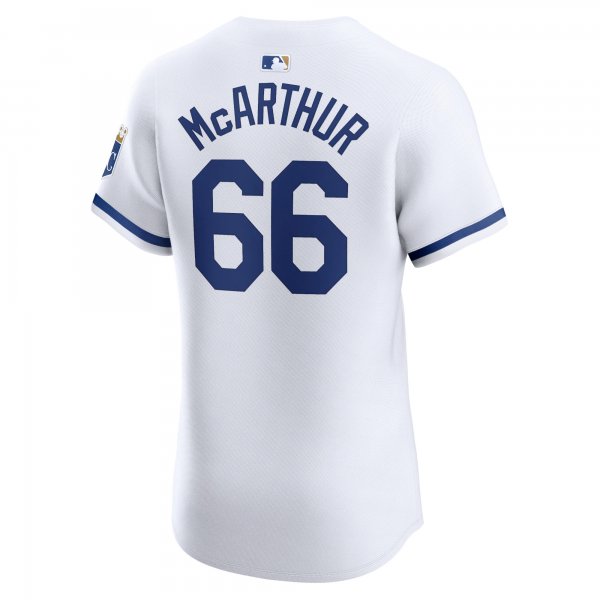 Men's Kansas City Royals James Macarthur Nike White Home Elite Player Jersey