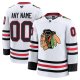 Men's Chicago Blackhawks White Away Premium Custom Jersey