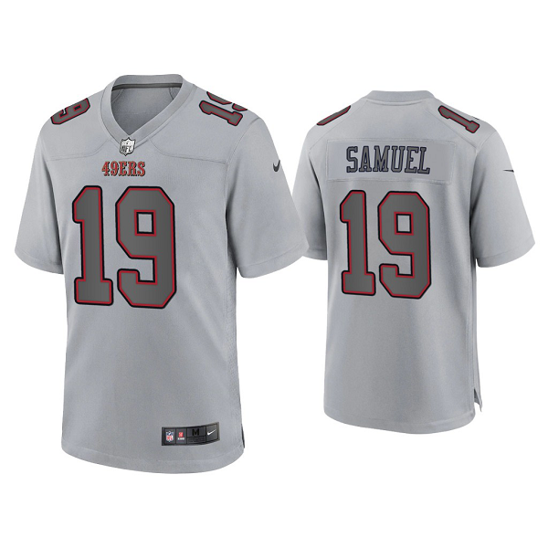 Men's San Francisco 49ers Deebo Samuel Gray Atmosphere Fashion Game Jersey