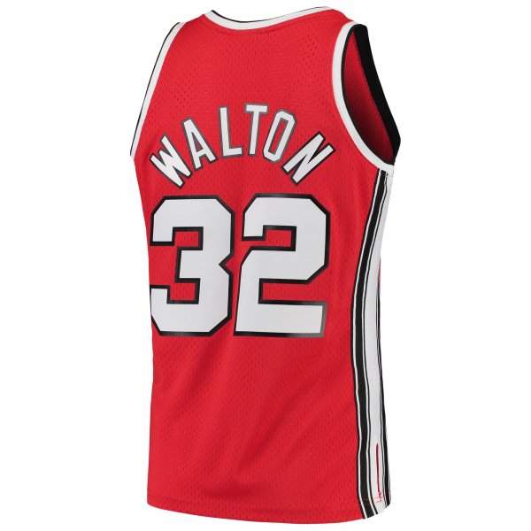 Men's Portland Trail Blazers Bill Walton Mitchell & Ness Red 1976/77 Hardwood Classics Swingman Jersey