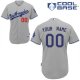 Los Angeles Dodgers Grey Men's Customized Cool Base MLB Jersey