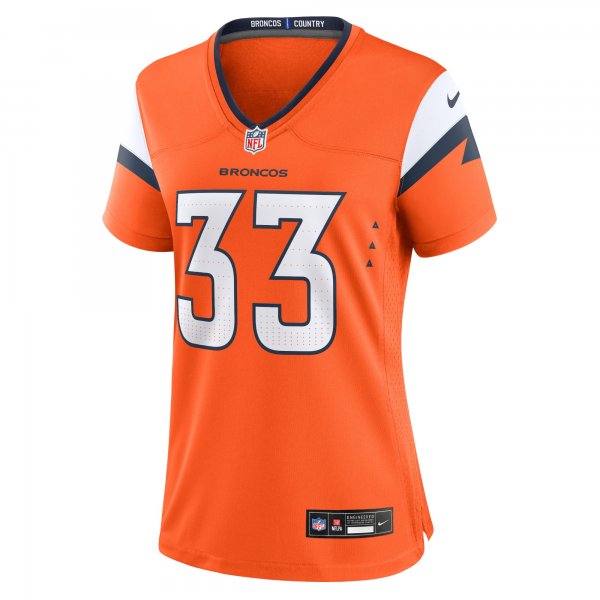 Women's Denver Broncos Javonte Williams Nike Orange Game Jersey