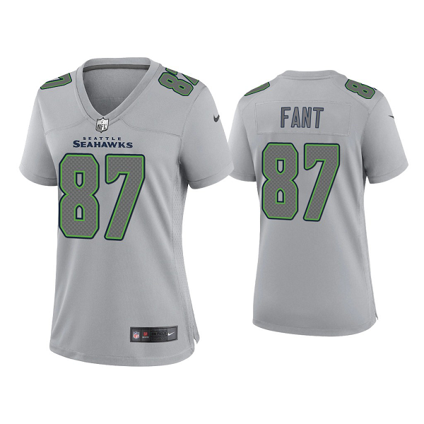 Women's Seattle Seahawks Noah Fant Gray Atmosphere Fashion Game Jersey