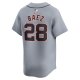 Men's Detroit Tigers Javier Baez Nike Gray Road Limited Player Jersey