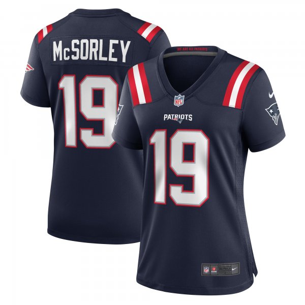 Men's New England Patriots Trace McSorley Nike Navy Game Player Jersey