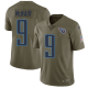 Men's Nike Tennessee Titans #9 Steve McNair Limited Olive NFL 2017 Salute To Service Jersey