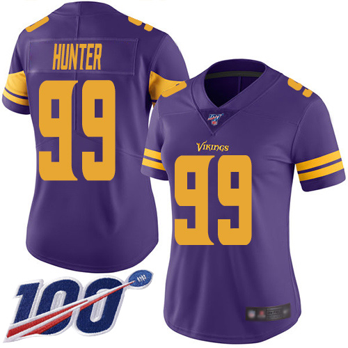 Women's Minnesota Vikings #99 Danielle Hunter PurpleStitched NFL Limited Rush 100th Season Jersey