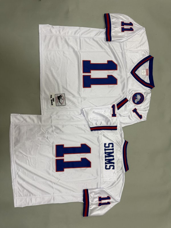 Men's New York Giants #11 Phil Simms White Jersey