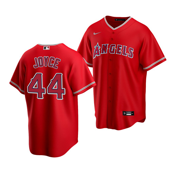 Men's Los Angeles Angels #44 Ben Joyce 2022 MLB Draft Jersey Red Alternate