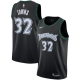 Men's Nike Minnesota Timberwolves #32 Karl-Anthony Towns Black Swingman Hardwood Classics NBA Jersey