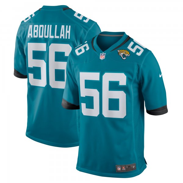 Men's Jacksonville Jaguars Yasir Abdullah Nike  Teal Team Game Jersey