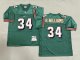 Men's #34 Ricky Williams Aqua Miami Dolphins Jersey