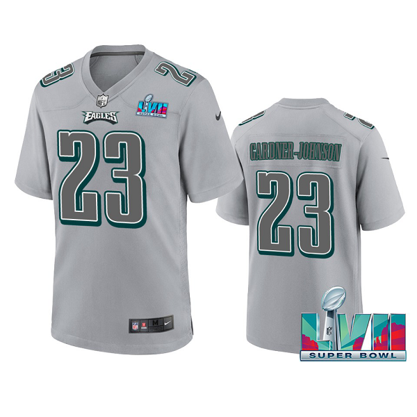 Men's Philadelphia Eagles C.J. Gardner-Johnson Gray Super Bowl LVII Atmosphere Jersey