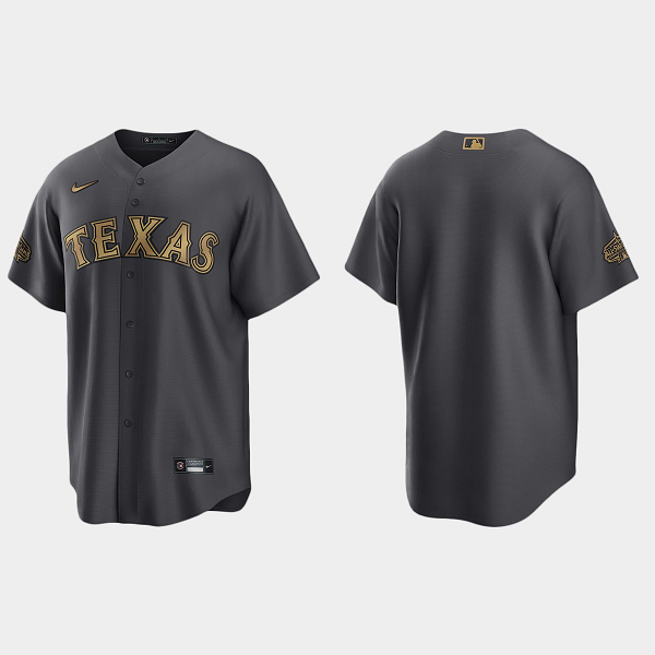 Men's Texas Rangers 2022 MLB All-Star Game Blank Jersey - Charcoal