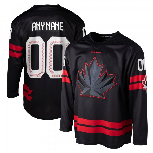 Men's Black Hockey Canada 2026 Replica Custom Jersey