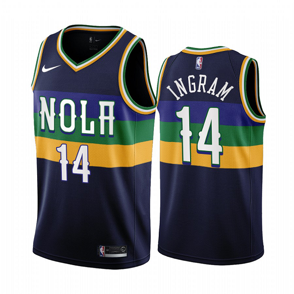 New Orleans Pelicans Brandon Ingram #14 Navy 2022-23 City Edition Jersey