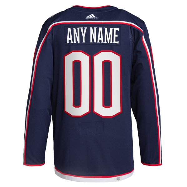 Men's Columbus Blue Jackets  adidas Navy Home  Primegreen Custom Jersey